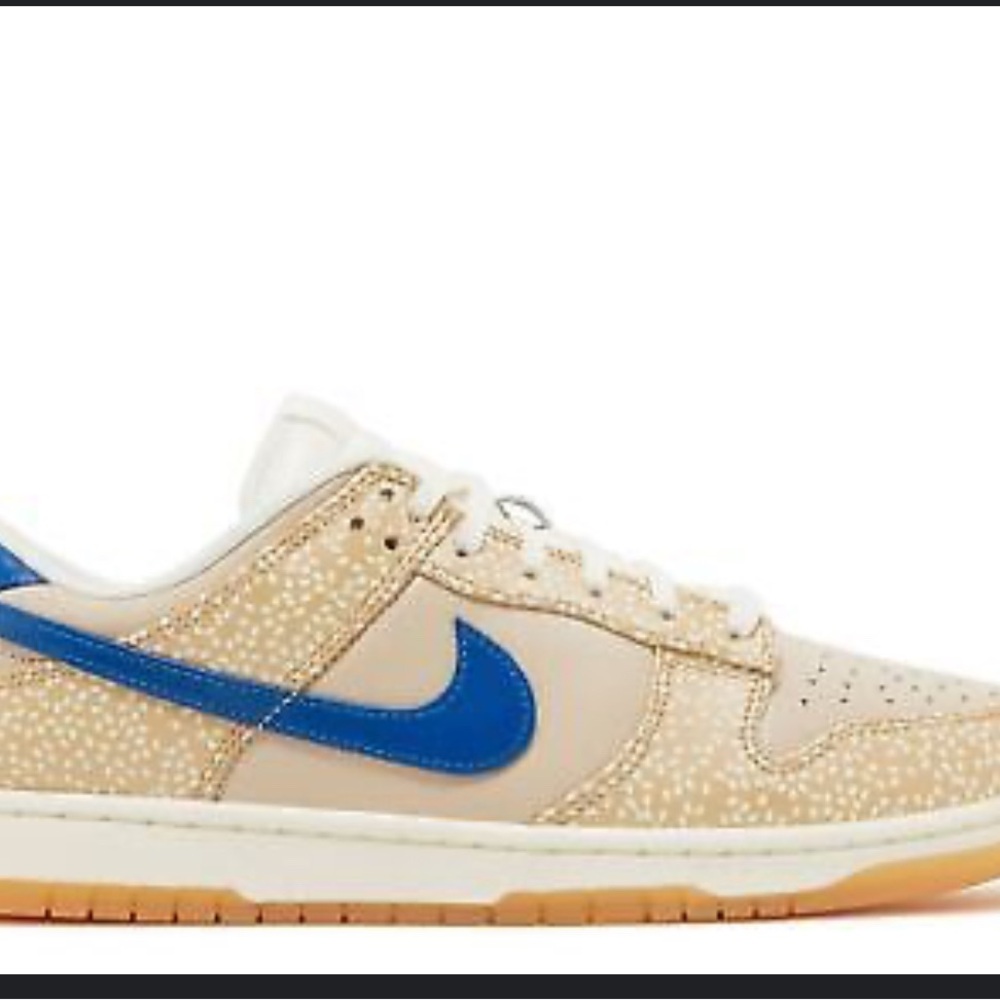 Nike Tan and Blue Dunks